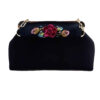 Ribbon Embroidery Clutch Handbag - Velvet with Samira Design