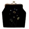 Ribbon Embroidery Clutch Handbag - Velvet with Sarafraz Design