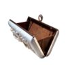 Ribbon Embroidery Clutch Handbag with Bead Detail for Evening Party