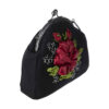 Ribbon Embroidery Clutch Handbag - Velvet with Tahoora Design