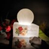 Islamic Globe Salt Lamp Handcrafted with Throne Verse Calligraphy