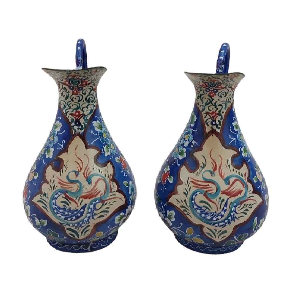 Decorative Pitcher Handcrafted With Persian Minakari Enamel Hana (2x)