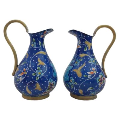 Decorative Pitcher Handcrafted With Persian Minakari Enamel Yaser (2x)