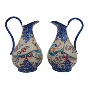 Set of 2 Traditional Minakari Copper Pitcher Model Vala