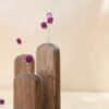 Set of 3 Handcrafted Decorative Wooden Vases Made from Natural Solid Wood Istadeh
