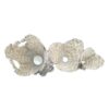 Decorative Persian Filigree Silver Coated Vase Trumpet Shima - Set of 3