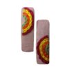 Snap Hair Clip Set Rectangular Shape with Rainbow Design