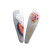 Snap Hair Clip Set with Hand-Embroidered Balloon Design