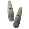 Snap Hair Clip Set with Hand-Embroidered Princess Design