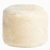 Soft Round Faux Fur Pouffe Model Khaz