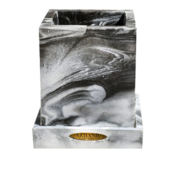 Azhand Aesthetic – Stone Holder with Soft Marble Patterning