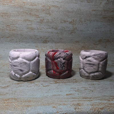 Kando Texture – Marble-Effect Stone Holder with Neutral Tones