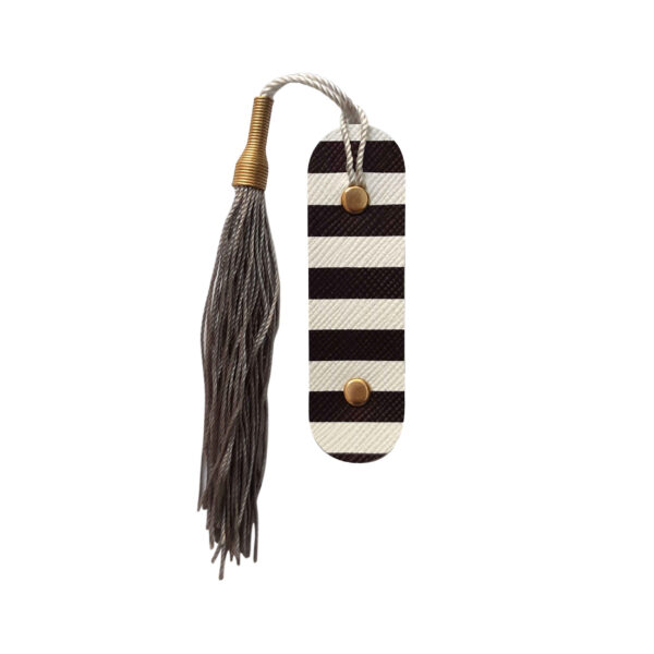 Striped Leather Bookmark Model Viona