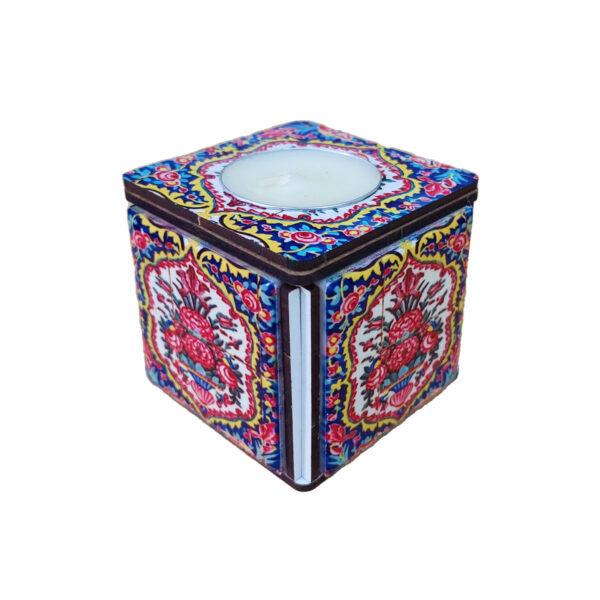 Persian Wooden Cube Tealight Holder Afrina