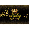 Wall Banner Persian Happy Birthday Theme Model Crown