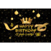 Wall Banner Persian Happy Birthday Theme Model Ornament & Crown