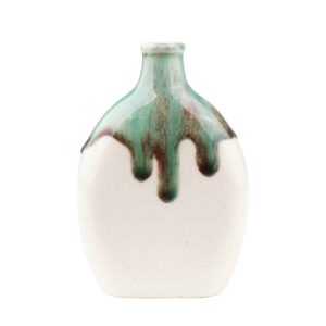 Handcrafted Decorative Pottery Vase with Drip Glaze Design Lima