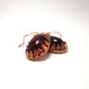Copper Earrings Handmade with Artificial Red Stone