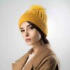 Women's Knitted Winter Beanie - Model Flower
