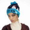 Women's Knitted Winter Beanie - Model Snow