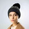 Women's Knitted Winter Beanie - Model Zigzag