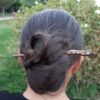 Wooden Hair Stick Handcrafted Curved Suitable for Long Hair