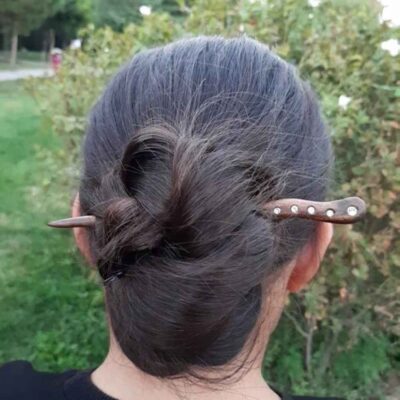 Wooden Hair Stick Handcrafted Curved Suitable for Long Hair