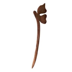 Wooden Hair Stick Handcrafted Matter Butterfly Wing Design Large Size