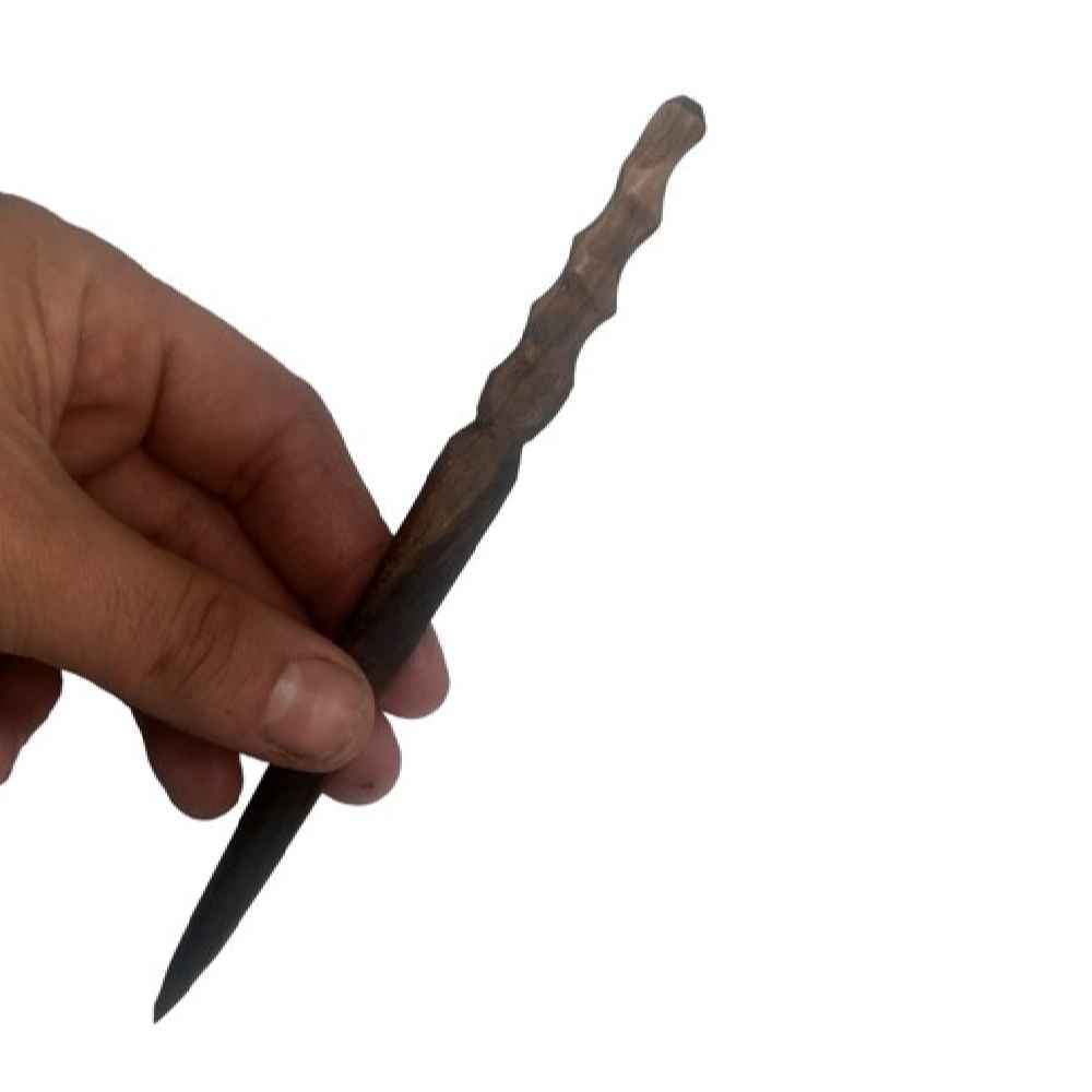 Wooden Hair Stick Handcrafted Matter Curved Design for Women