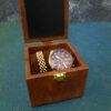 Wooden Watch Box with Synthetic Leather Cover - Single Slot