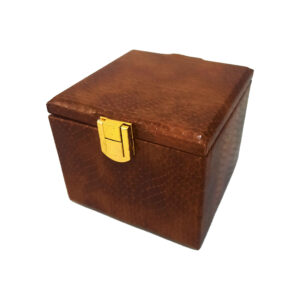 Wooden Watch Box with Synthetic Leather Cover Single Slot