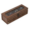 Wooden Watch Box with Velvet Pillows - 4 Slots