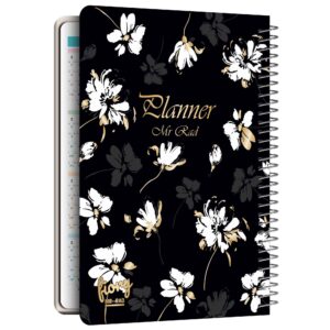 1403 Persian Daily Planner Calendar Notebook White Floral Design