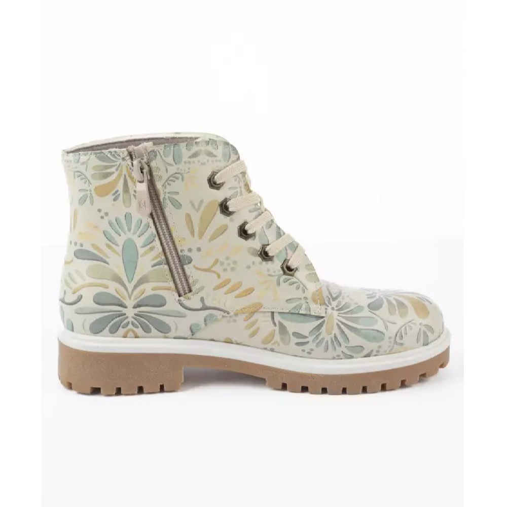 Graffiti Print Ankle Boot for Women – Floral Pattern