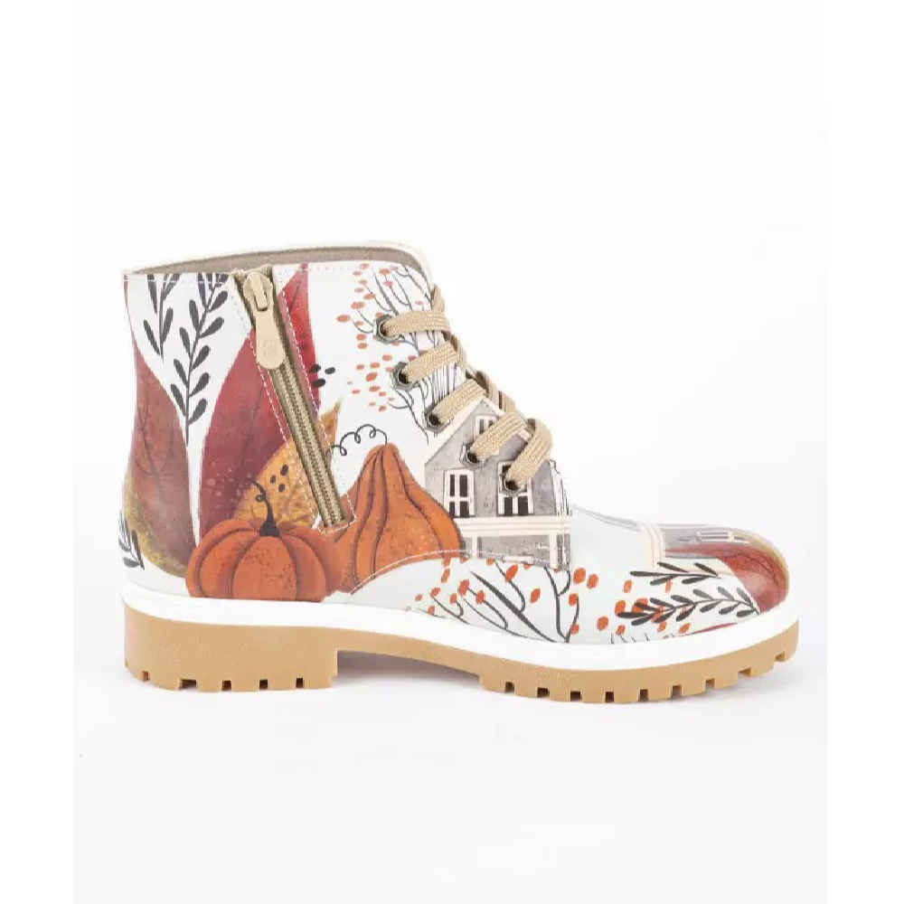 Graffiti Print Ankle Boot for Women – Village House Pattern