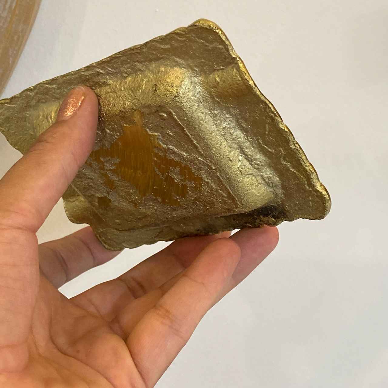 Hand Engraved Brass Ashtray – Artistic Rectangular Design