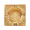 Hand Engraved Brass Ashtray – Artistic Intricate Floral Design
