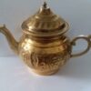 Persian Brass Teapot Handcrafted with Elegant Etched Design Art