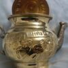 Persian Brass Teapot Handcrafted with Elegant Etched Design Art