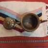 Persian Brass Teapot Handcrafted with Elegant Etched Design Lined