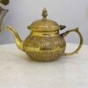Persian Brass Teapot Handcrafted with Elegant Floral Design Lux