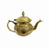 Persian Brass Teapot Handcrafted with Elegant Floral Design Lux