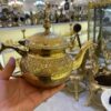 Persian Brass Teapot Handcrafted with Elegant Floral Design Lux
