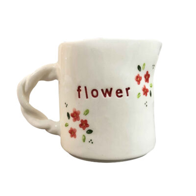 Handcrafted Pottery Pitcher with Flower Pattern Model Mini