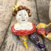 Ceramic Sugar Bowl with Lid Artistic Style Doll Queen