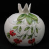 Ceramic Sugar Bowl with Lid Artistic Style Floral