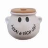 Ceramic Sugar Bowl with Lid Artistic Style Nice Day