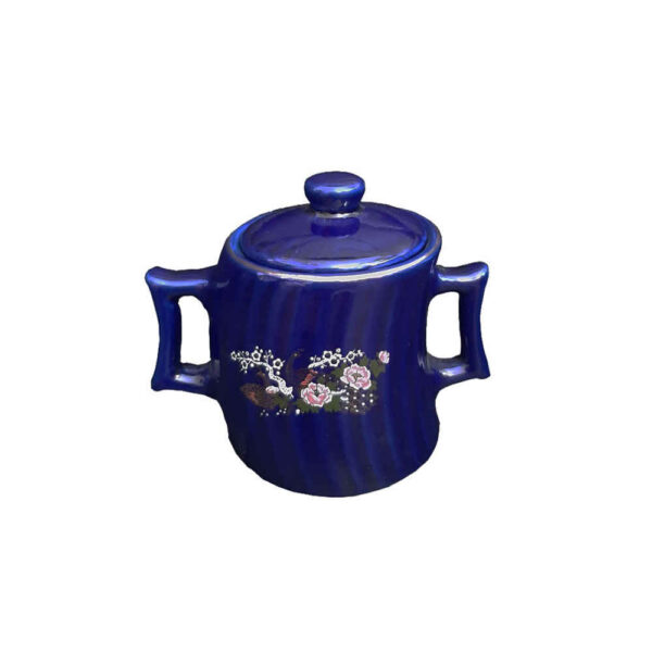 Ceramic Sugar Bowl with Lid Artistic Style Gol & Morgh