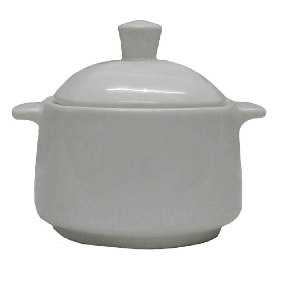 Ceramic Sugar Bowl with Lid Artistic Style