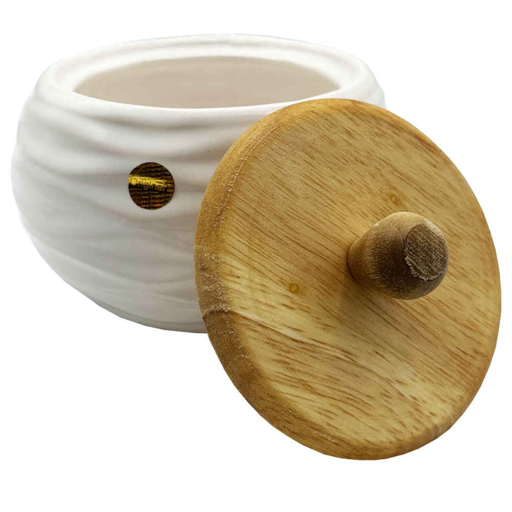 Ceramic Sugar Bowl with Lid Artistic Style Almas